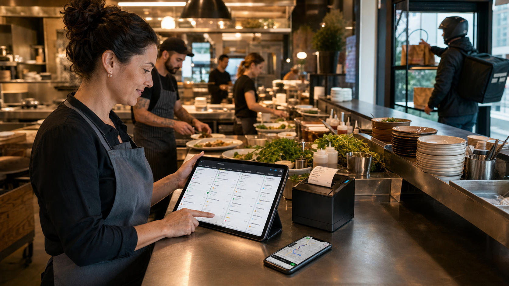 Digitale Bestellverwaltung in der Küche