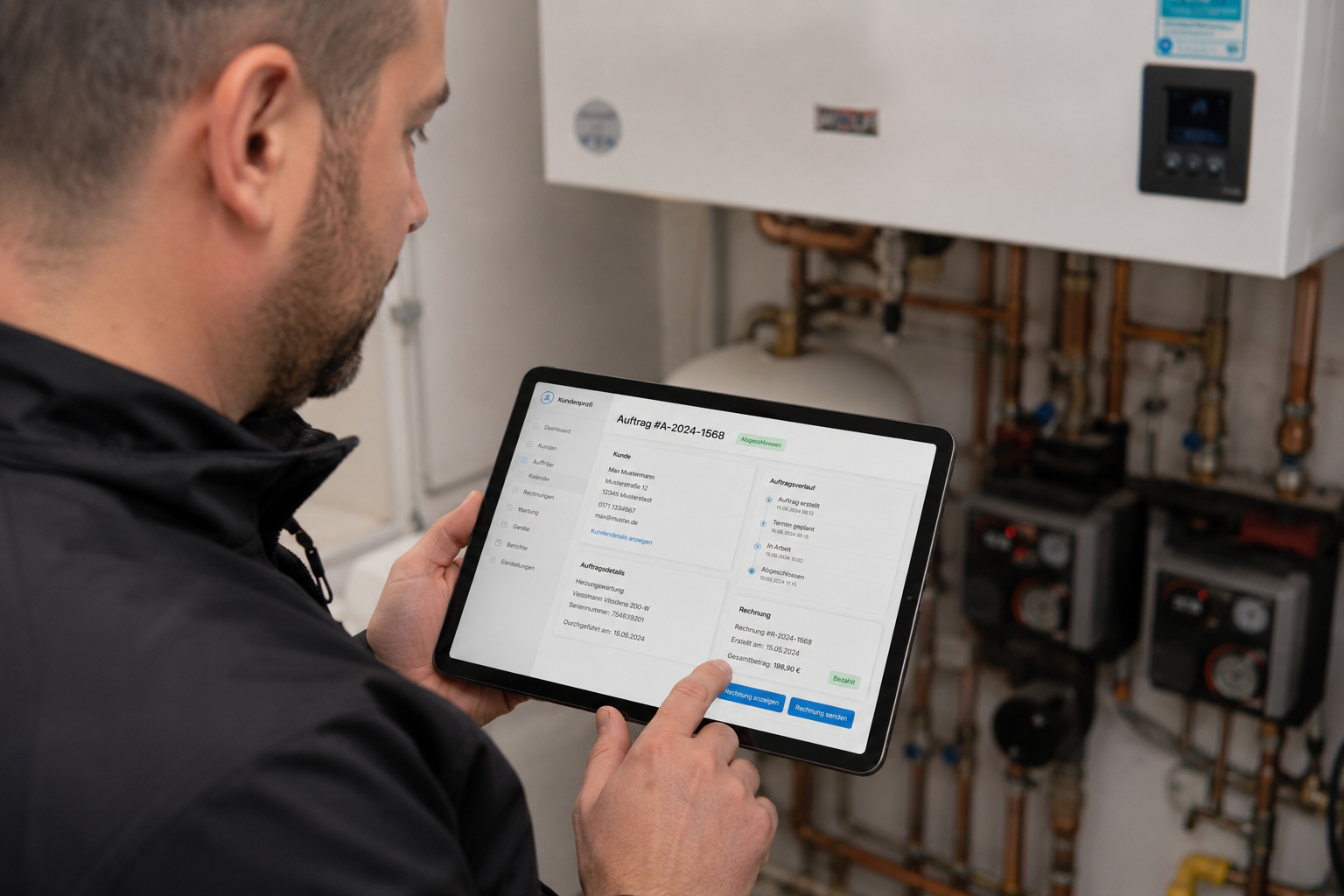 Mobile App für Heizung-Sanitär-Betriebe